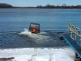 into deep water off ice