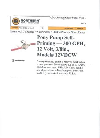 12 Volt Pony Pump