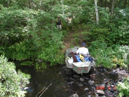 crossing the creek ravine