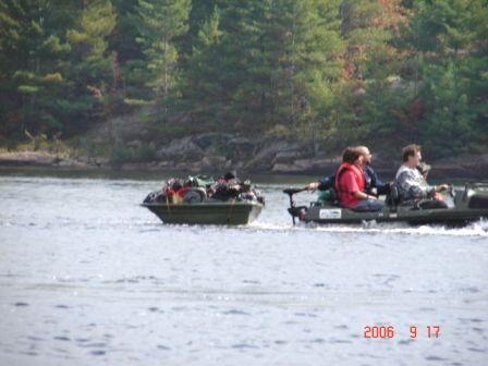 AVENGER IN WATER WITH TRAILER